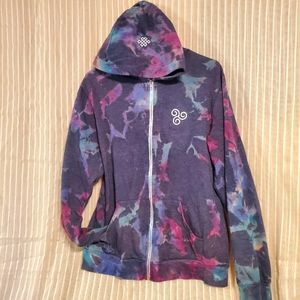 Tye dye zip hoodie